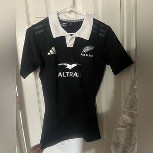 All Blacks Rugby Jersey Black and White Beat Benny 1